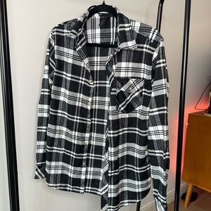 Black and White Plaid  Shirt